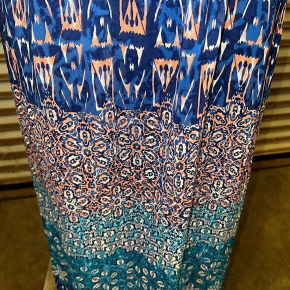 Lane Bryant Maxi Dress strapless geometric and floral design size 14/16 - Picture 5 of 6